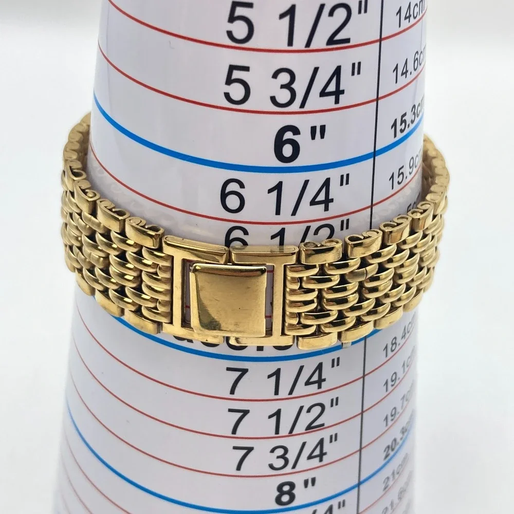 Vintage Seiko Men's Watch 34mm Gold Tone V701-6K69 New Battery SMALL 6.75